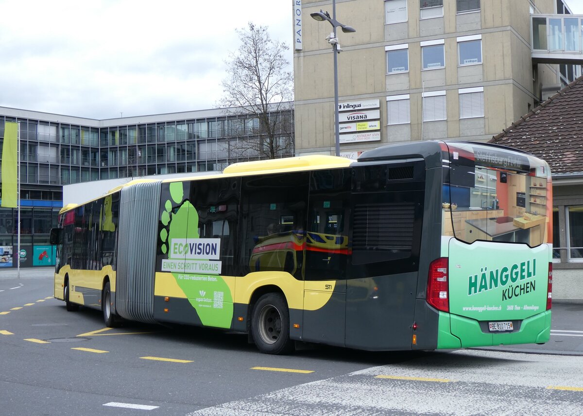 (260'249) - STI Thun - Nr. 715/BE 810'715 - Mercedes am 10. Mrz 2024 beim Bahnhof Thun