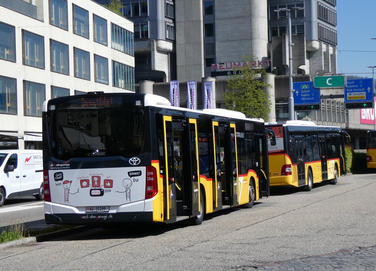 (261'134) - Voegtlin-Meyer, Brugg - Nr. 144/AG 15'199/PID 11'089 - Mercedes am 12. April 2024 beim Bahnhof Brugg