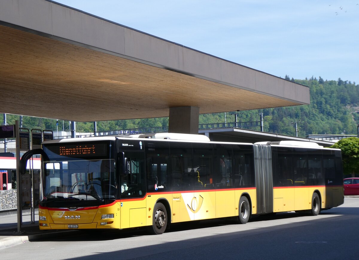 (262'307) - Voegtlin-Meyer, Brugg - Nr. 124/AG 8770/PID 10'330 - MAN am 12. Mai 2024 beim Bahnhof Brugg