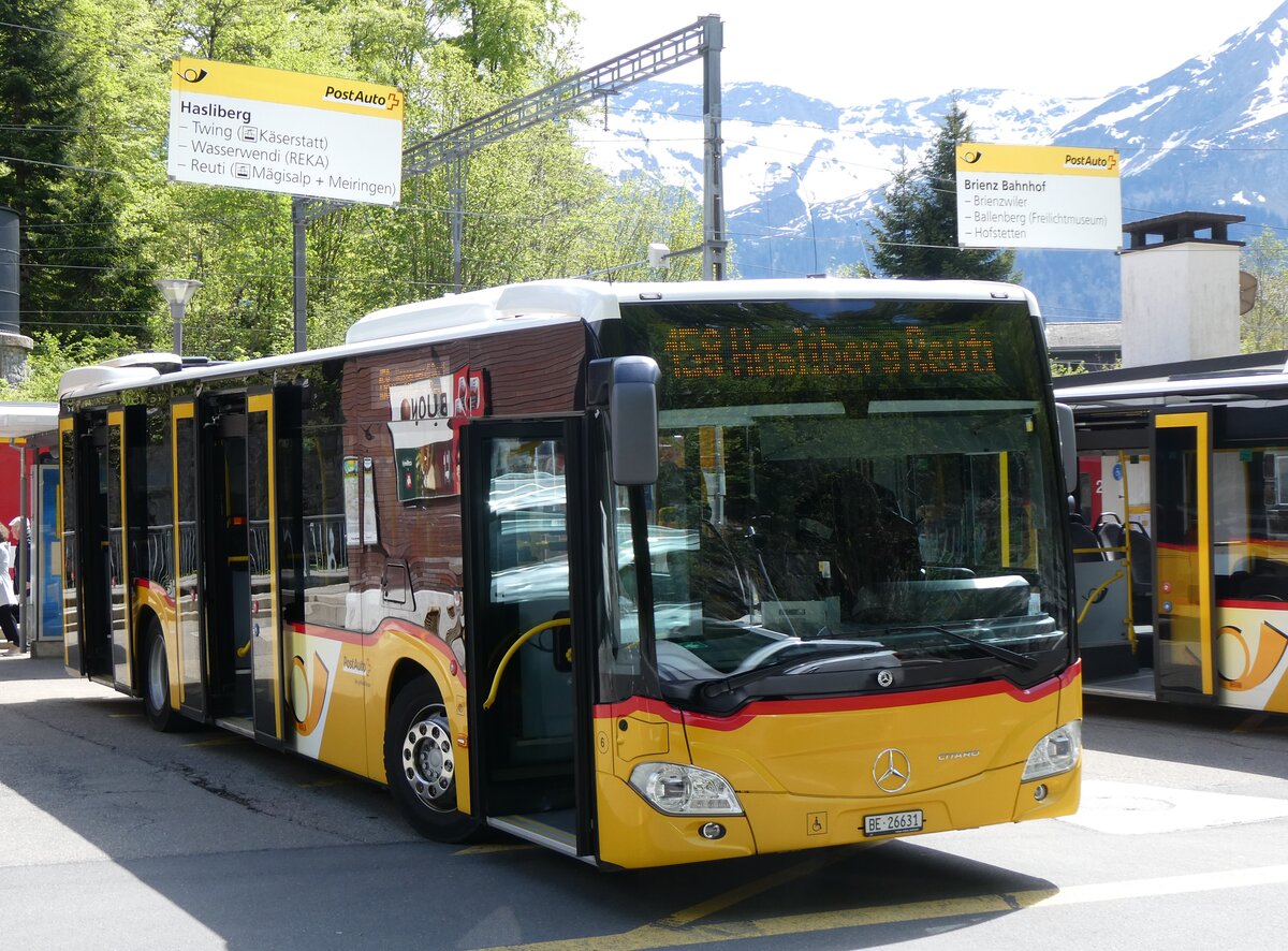 (262'345) - Flck, Brienz - Nr. 6/BE 26'631/PID 11'683 - Mercedes (ex PostAuto Bern) am 13. Mai 2024 auf dem Brnigpass 