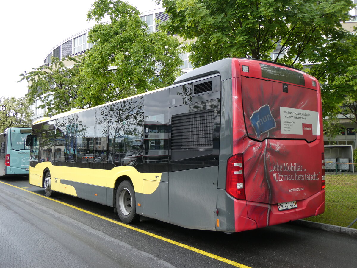 (262'443) - STI Thun - Nr. 411/BE 419'411 - Mercedes am 17. Mai 2024 bei der Schifflndte Thun