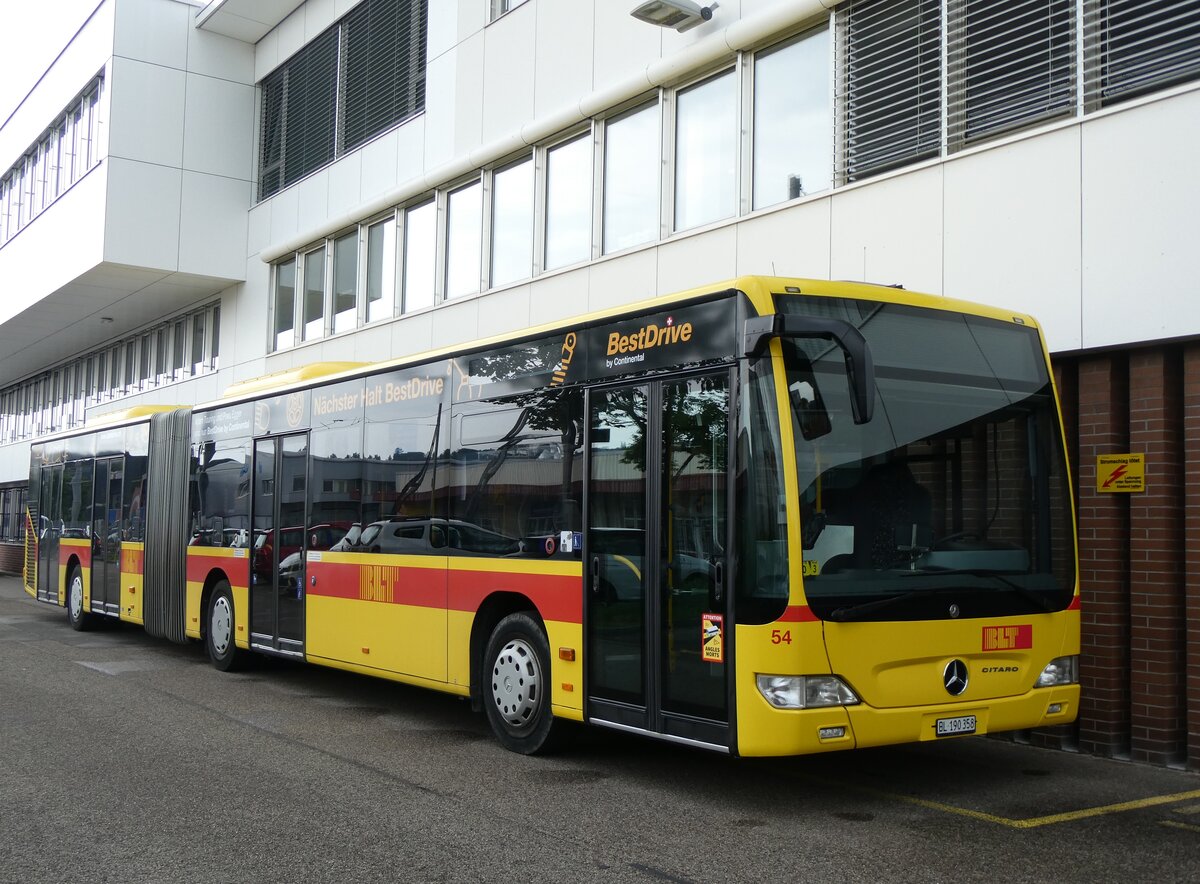 (263'457) - BLT Oberwil - Nr. 54/BL 190'358 - Mercedes am 8. Juni 2024 in Oberwil, Depot Hslimatt