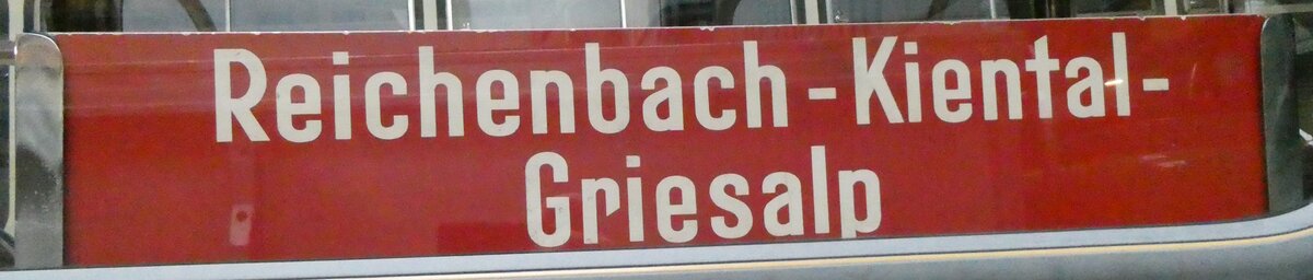 (264'054) - Routentafel - Reichenbach - Kiental - Griesalp - am 27. Juni 2024 in Arbon, Saurermuseum Depot