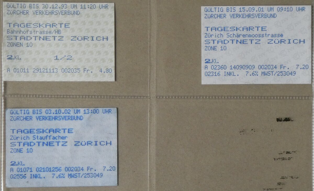(264'224) - ZVV-Tageskarten am 30. Juni 2024 in Thun