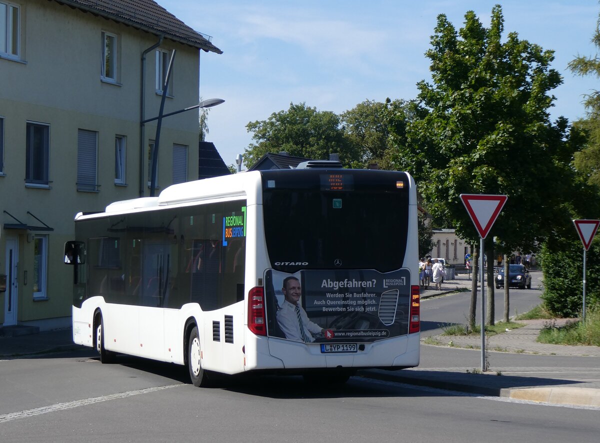 (264'499) - Regionalbus Leipzig, Deuben - L-YP 1199 - Mercedes am 9. Juli 2024 in Markkleeberg, Seepromenade