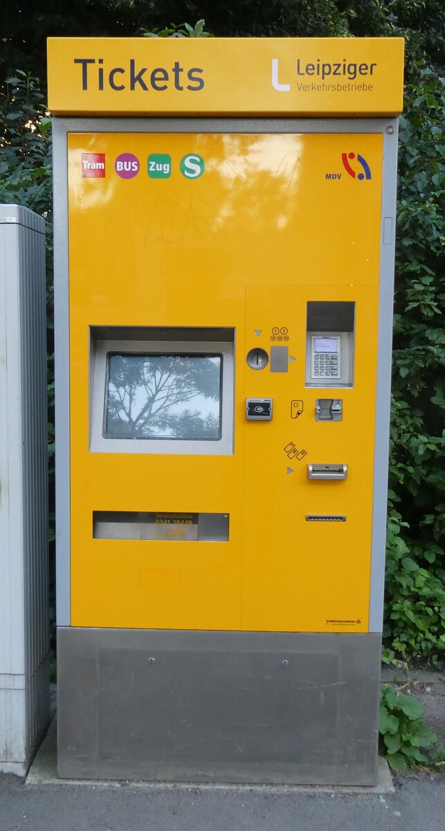 (264'529) - LVB-Billetautomat am 9. Juli 2024 in Leipzig, Sellerhausen, Emmausstrasse