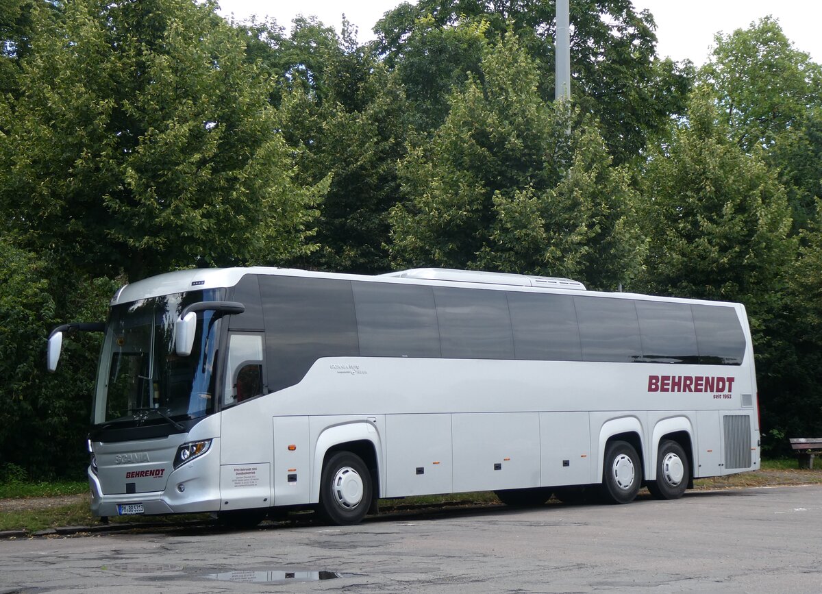 (264'717) - Behrendt, Lehnin - PM-BB 5313 - Scania/Higer am 11. Juli 2024 in Leipzig, Vlkerschlachtdenkmal