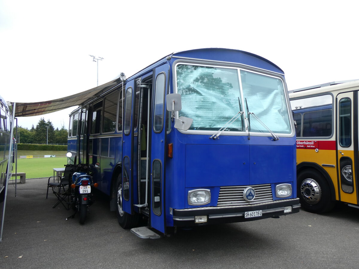 (265'880) - Ruch, Schaffhausen - SH 60'178 U - Saurer/Tscher (ex AAGU Altdorf Nr. 1; ex Sigrist, Flelen) am 17. August 2024 in Neuhausen, Langriet