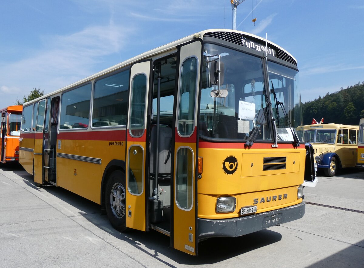 (266'430) - Ryser, Auswil - BE 6061 U - Saurer/Hess (ex Flury, Balm) am 31. August 2024 in Oberkirch, CAMPUS Sursee