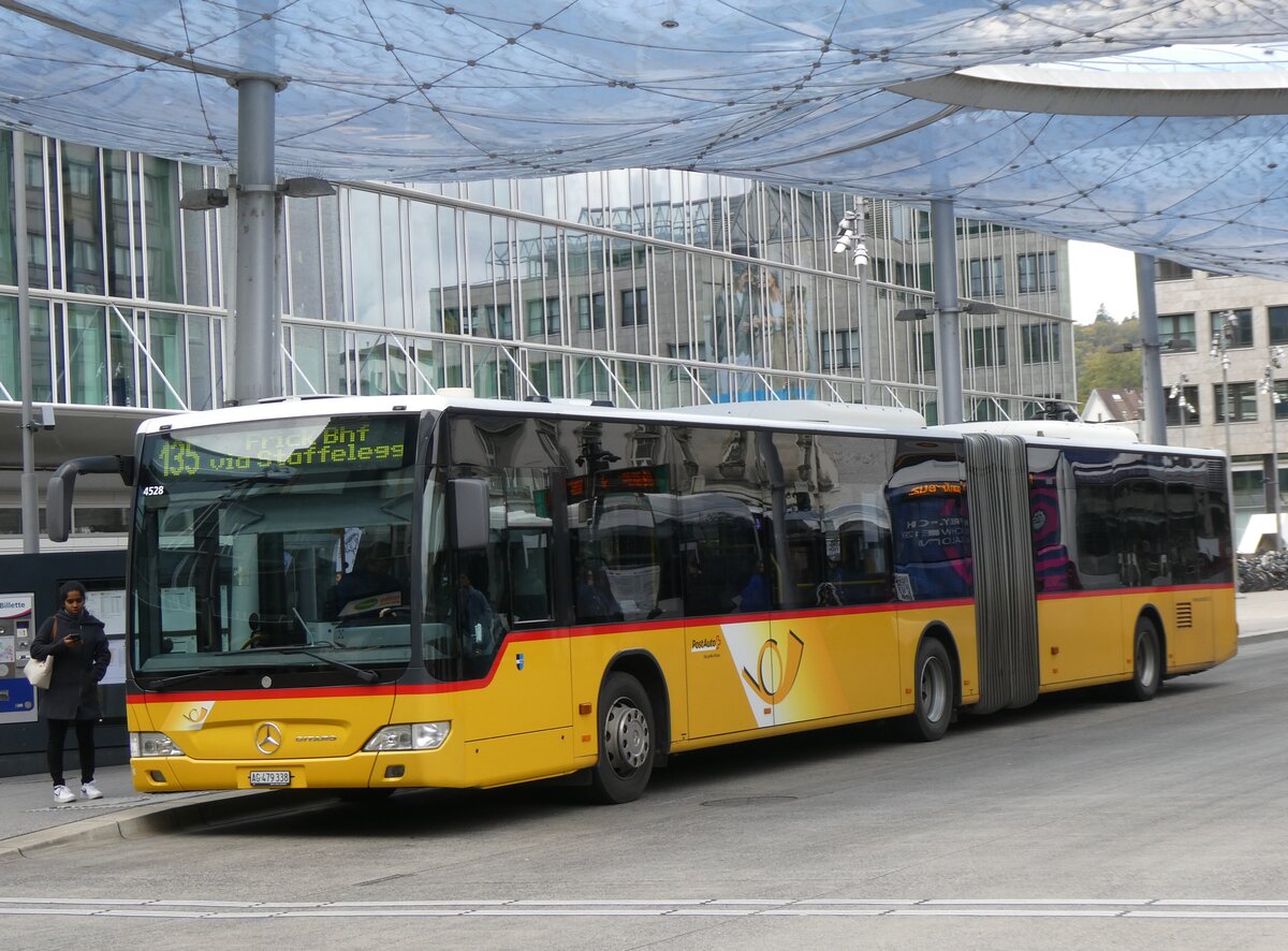 (267'674) - PostAuto Nordschweiz - AG 479'338/PID 4528 - Mercedes (ex SO 149'615) am 3. Oktober 2024 beim Bahnhof Aarau