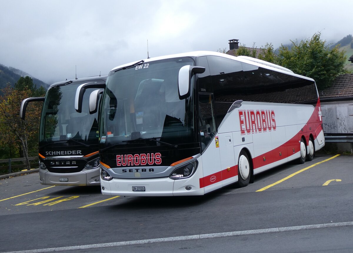 (267'702) - Welti-Furrer, Bassersdorf - Nr. 22/ZH 27'122 - Setra am 4. Oktober 2024 in Adelboden, Landstrasse