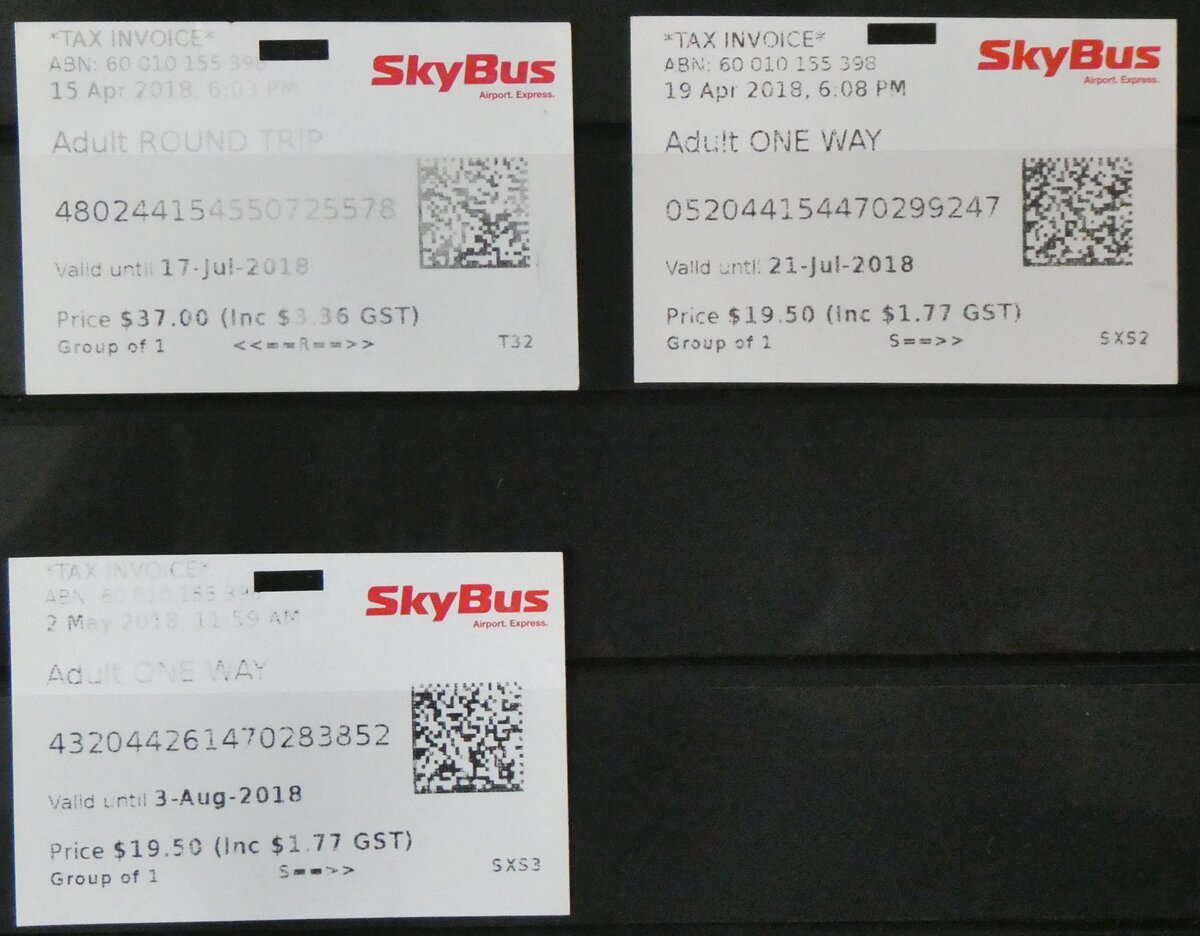 (267'709) - Aus Australien: SkyBus-Einzelbillette am 5. Oktober 2024 in Thun