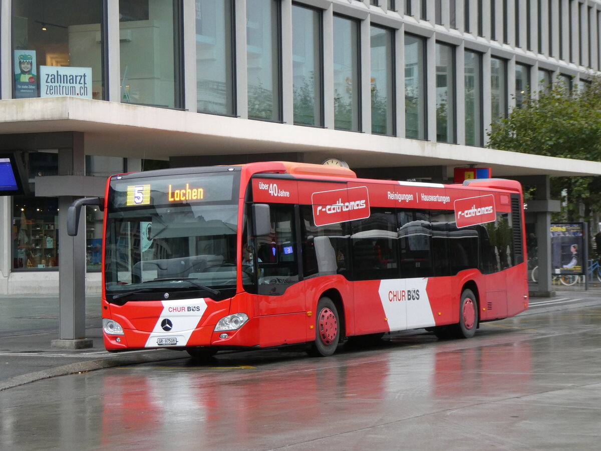 (267'856) - Chur Bus, Chur - Nr. 8/GR 97'508 - Mercedes am 8. Oktober 2024 beim Bahnhof Chur