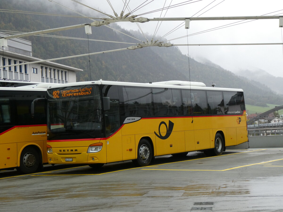 (267'900) - PostAuto Graubnden - GR 179'710/PID 11'300 - Setra am 8. Oktober 2024 in Chur, Postautostation