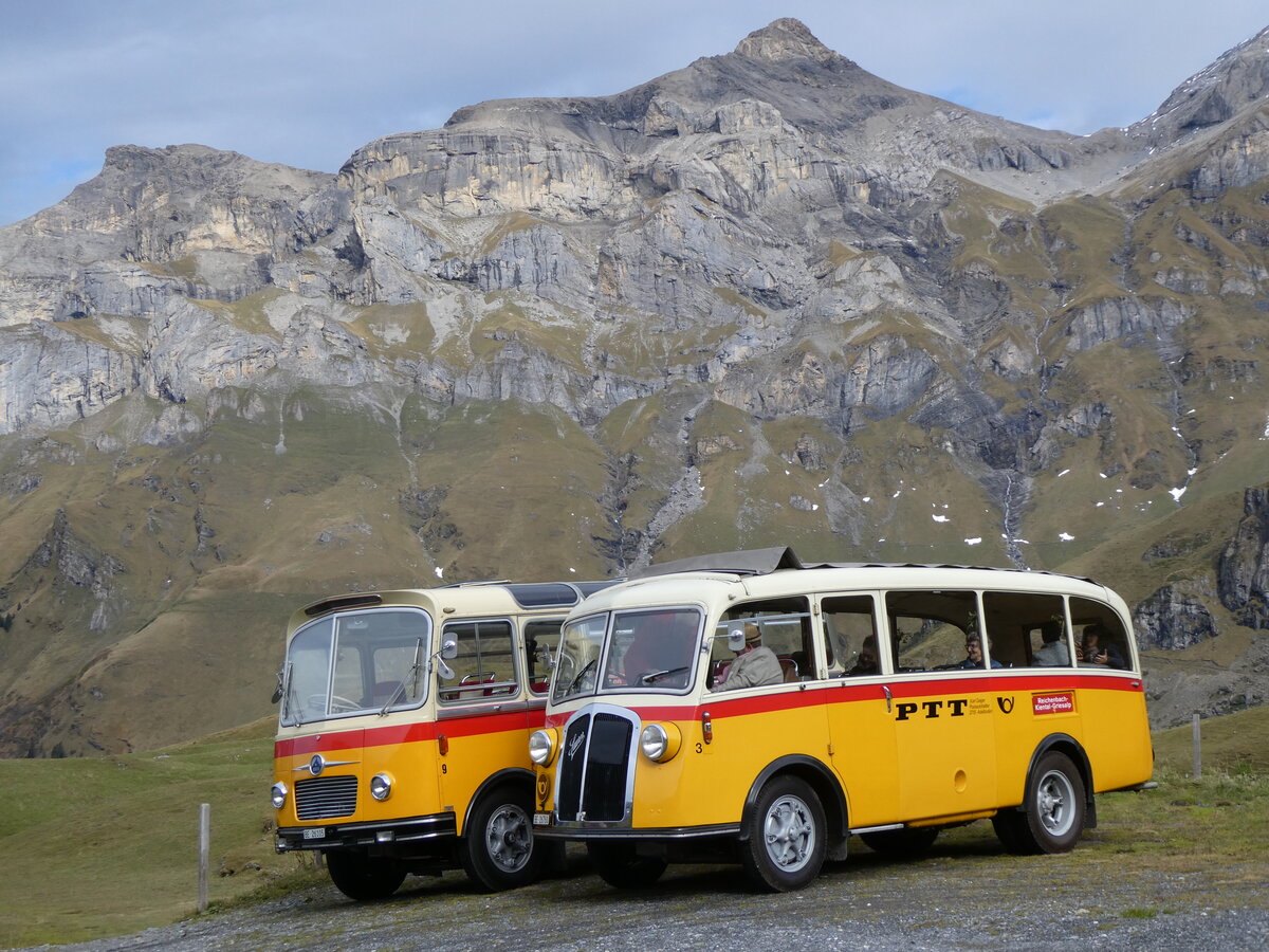 (268'107) - Schmid, Thrishaus - Nr. 3/BE 26'760 - Saurer/Gangloff (ex Geiger, Adelboden Nr. 3) am 12. Oktober 2024 auf dem Bundlger