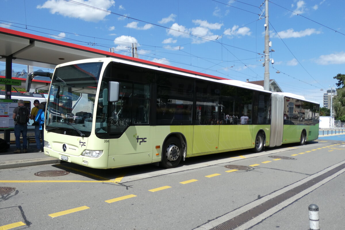 (278'547) - TPC Aigle - Nr. 304/VD 619'147 - Mercedes (ex Hrmann&Shne, D-Hamburg) am 5. August 2025 beim Bahnhof Aigle