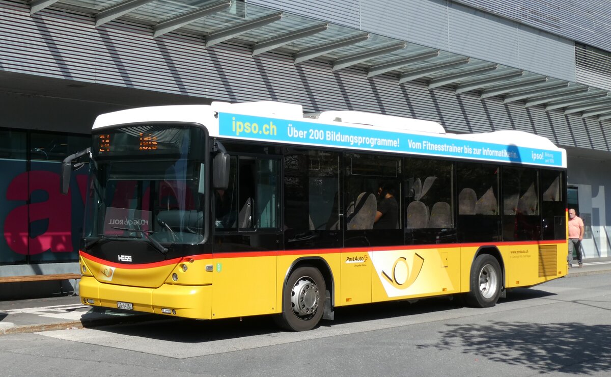 (278'605) - Gessinger, Bad Ragaz - SG 64'780/PID 5685 - Scania/Hess am 8. August 2025 beim Bahnhof Landquart