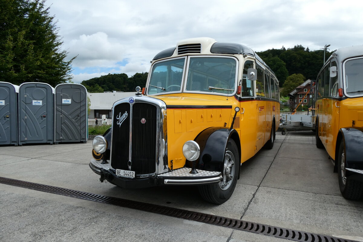 (279'619) - Mller, Uttigen - BE 14'452 - Saurer/Eggli (ex Tschannen, Arth; ex OPC Ennetbrgen Nr. 2; ex M+79'513; ex P 23'153; ex P 2240) am 30. August 2025 in Oberkirch, CAMPUS Sursee
