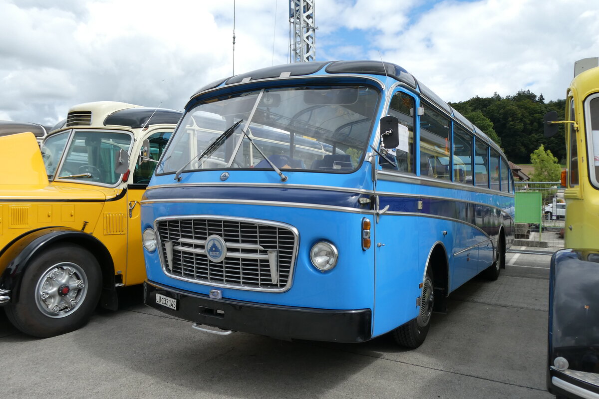 (279'744) - von der Aa, Root - LU 132'145 - Saurer/Gangloff (ex Libero Bau, Fehraltdorf; ex Groth, Dllikon; ex Regg, Oerlikon; ex AVG Grindelwald; ex Wick, Wil) am 30. August 2025 in Oberkirch, CAMPUS Sursee