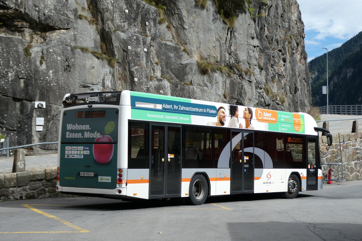(279'838) - AAGU Altdorf - Nr. 10/UR 9141 - Hess am 3. September 2025 beim Bahnhof Gschenen