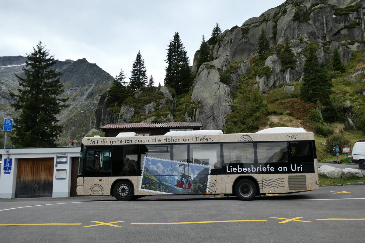 (279'845) - AAGU Altdorf - Nr. 63/UR 9124 - Scania/Hess (ex PID 5328) am 3. September 2025 in Gscheneralp, Dammagletscher