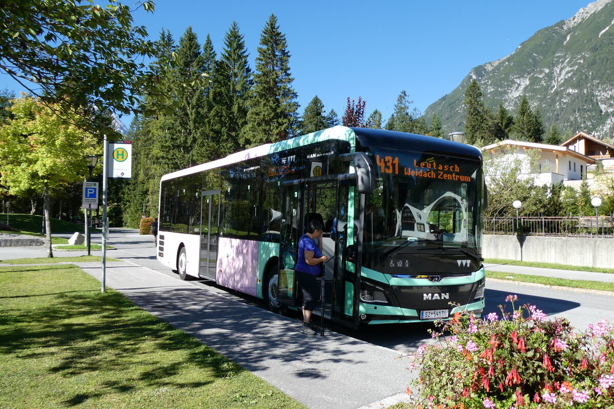 (280'600) - Breuss, Rankweil - Nr. 541/SZ 541 TI - MAN am 20. September 2025 in Leutasch, Weidach Zentrum