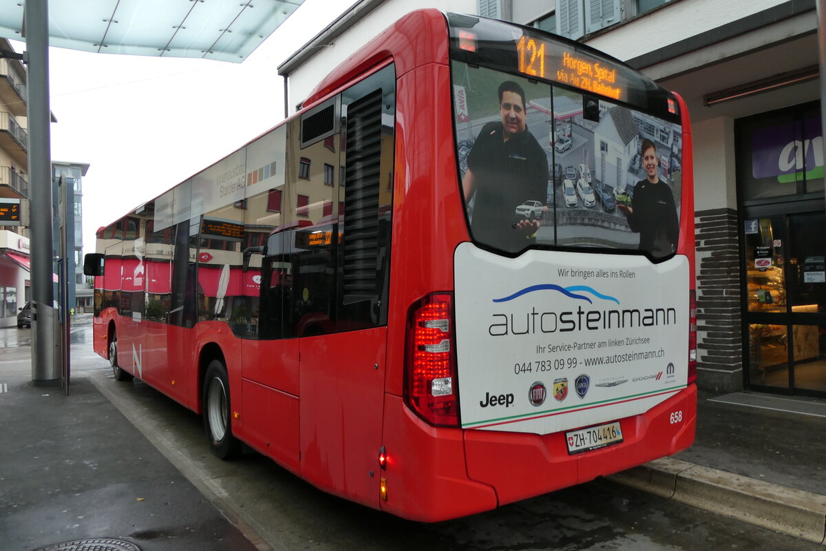 (280'714) - AHW Horgen - Nr. 658/ZH 704'416 - Mercedes am 27. September 2025 beim Bahnhof Wdenswil