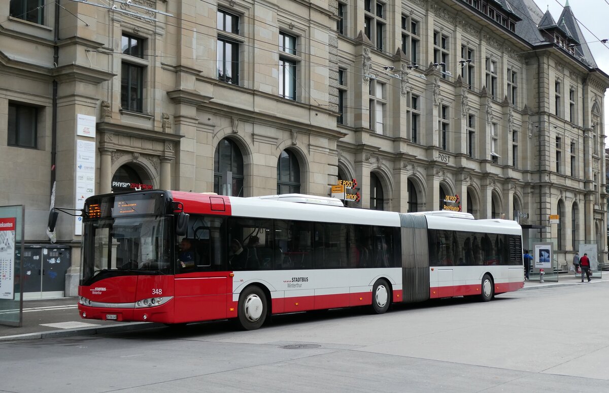 (280'809) - SW Winterthur - Nr. 348/ZH 766'348 - Solaris am 27. September 2025 beim Hauptbahnhof Winterthur