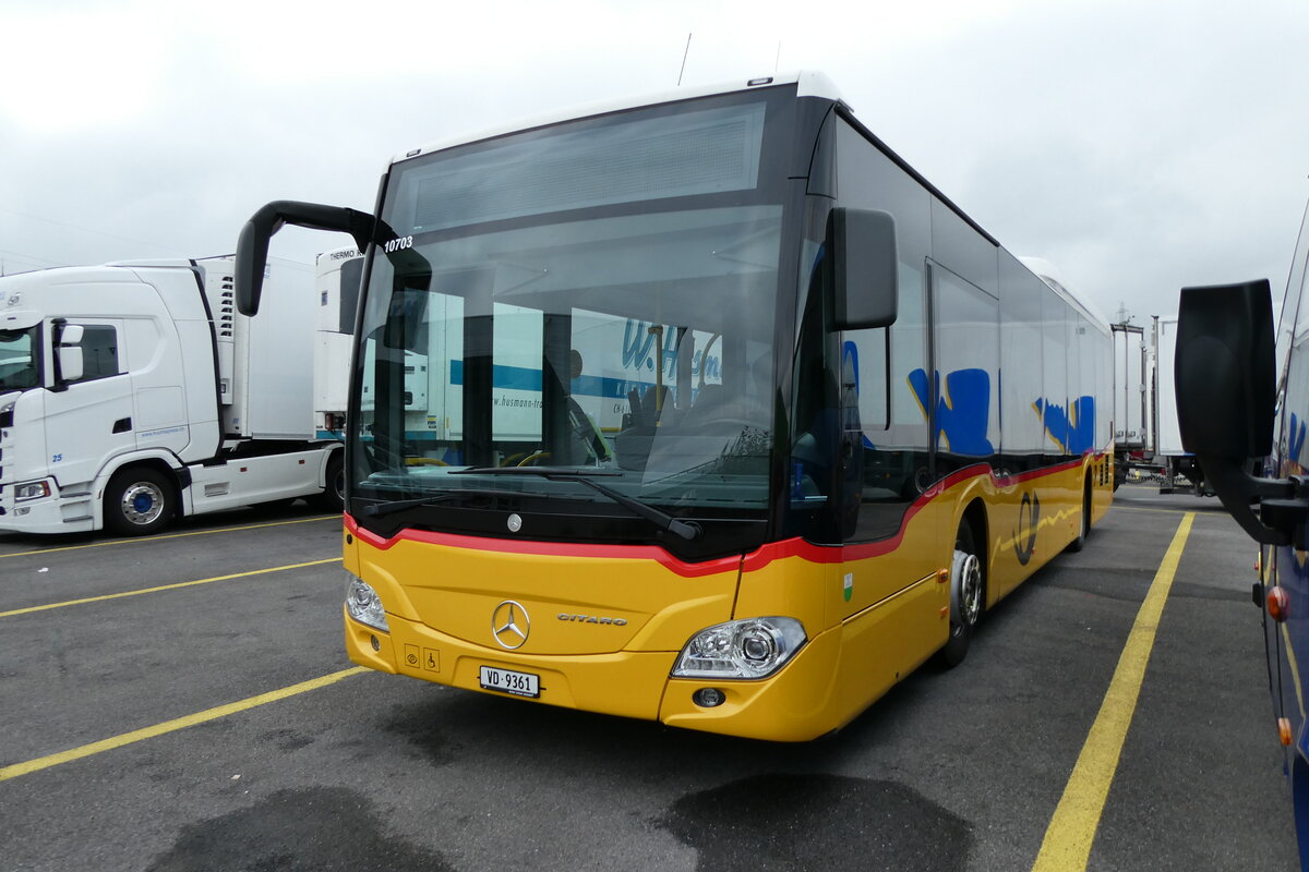 (280'819) - CarPostal Ouest - VD 9361/PID 10'703 - Mercedes (ex Faucherre, Moudon) am 28. September 2025 in Kerzers, Interbus