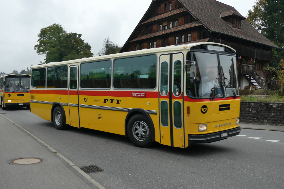 (281'399) - Ltscher, Haldenstein - GR 847 U - Saurer/Tscher (ex Overney, Bern; ex Autopostale, Croglio PID 3158; ex Monti, Cademario Nr. 10; ex PostAuto Graubnden; ex Frigg, Zernez; ex P 24'403) am 12. Oktober 2025 in Hellbhl, Luzernstrasse