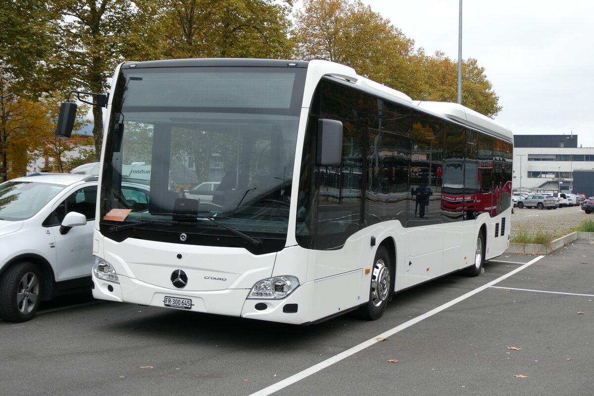 (281'493) - Intertours, Domdidier - Nr. 645/FR 300'645 - Mercedes am 14. Oktober 2025 beim Bahnhof Interlaken Ost