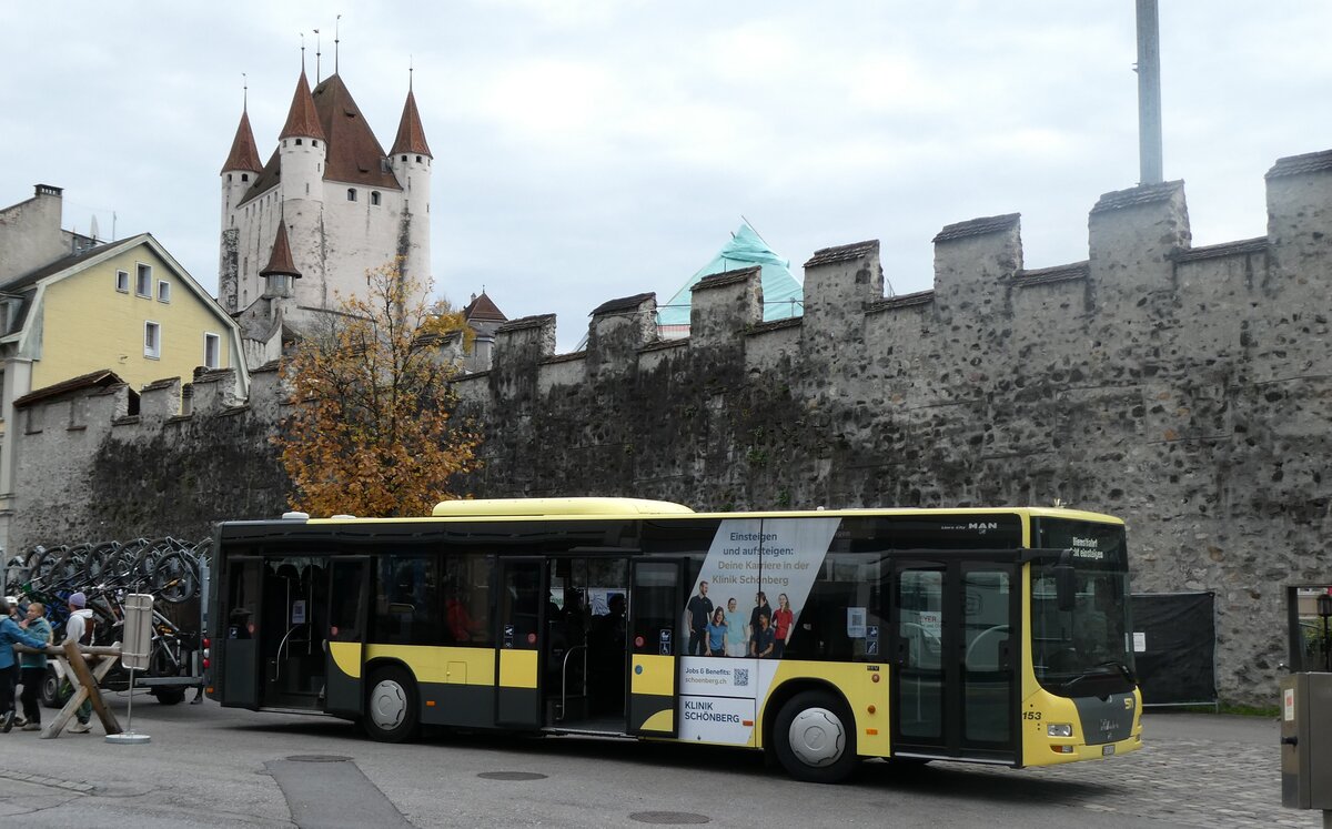 (282'254) - STI Thun - Nr. 153/BE 801'153 - MAN am 9, November 2025 in Thun, Berntorplatz