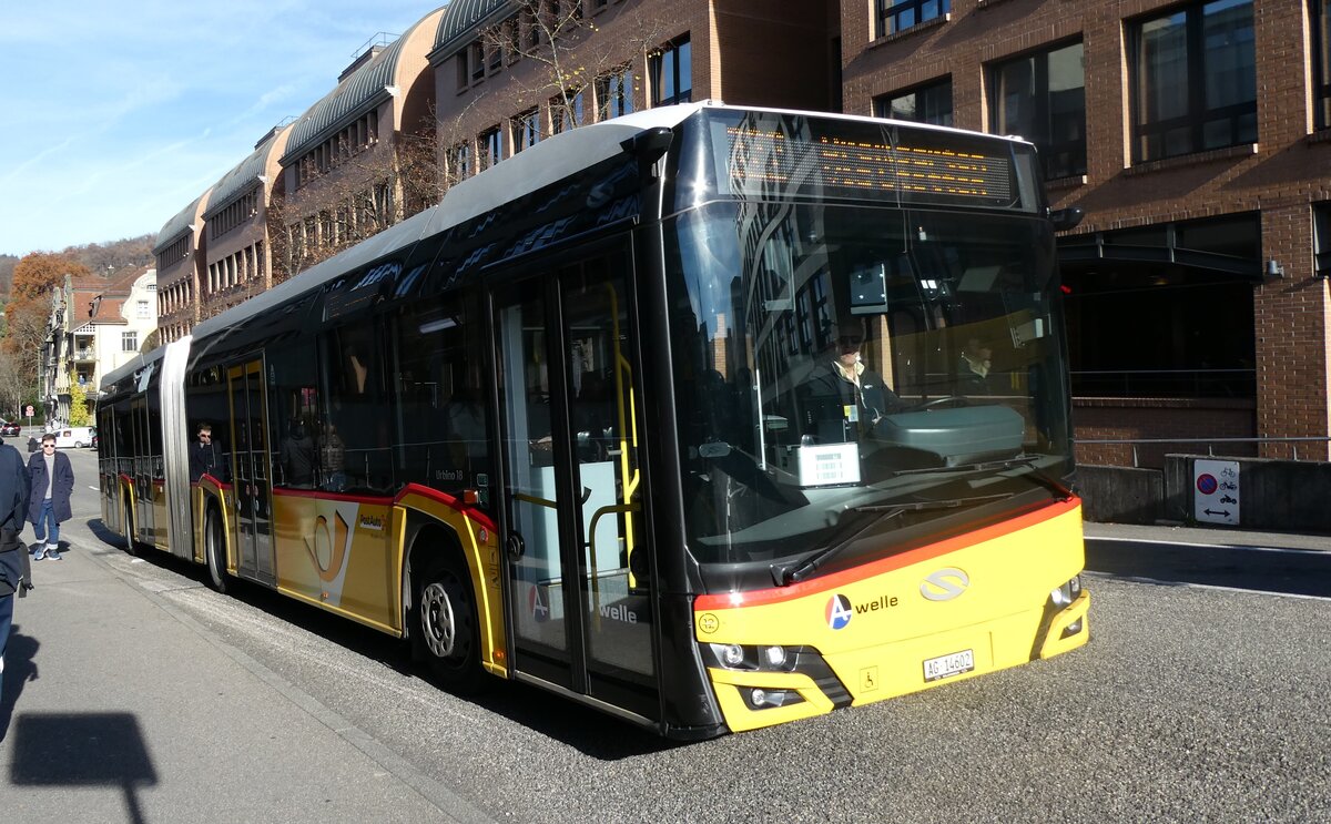 (282'327) - Twerenbold, Baden - Nr. 12/AG 14'602/PID 11'709 - Solaris am 11. November 2025 in Baden, Postautostation