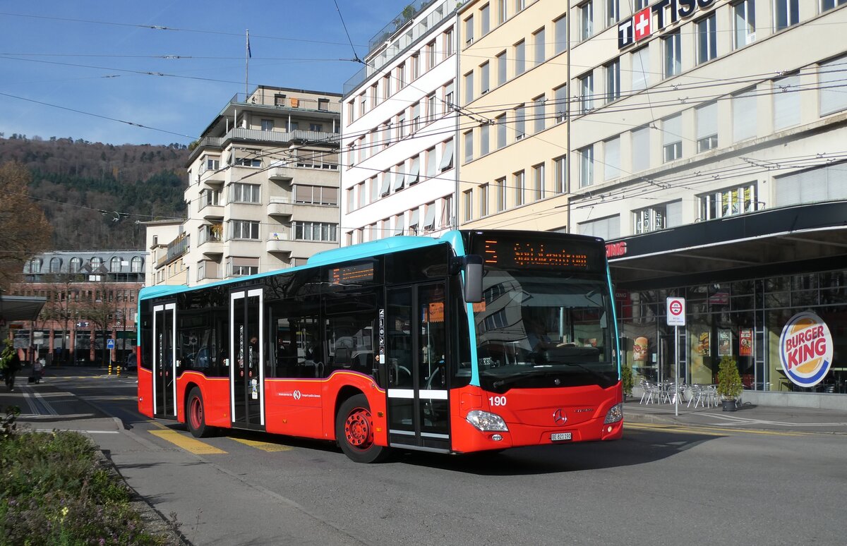 (282'360) - VB Biel - Nr. 190/BE 821'190 - Mercedes am 13. November 2025 beim Bahnhof Biel