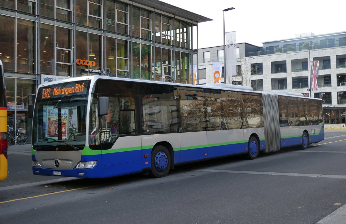 (282'376) - PostAuto Nordschweiz - BL 154'203/PID 12'421 - Mercedes (ex TPL Lugano Nr. 405) am 14. November 2025 beim Bahnhof Interlaken Ost