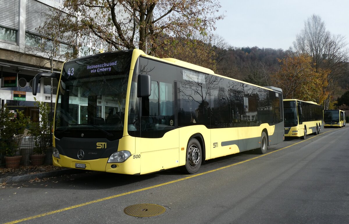 (282'393) - STI Thun - Nr. 500/BE 403'500 - Mercedes am 14. November 2025 bei der Schiffl�mdte Thun