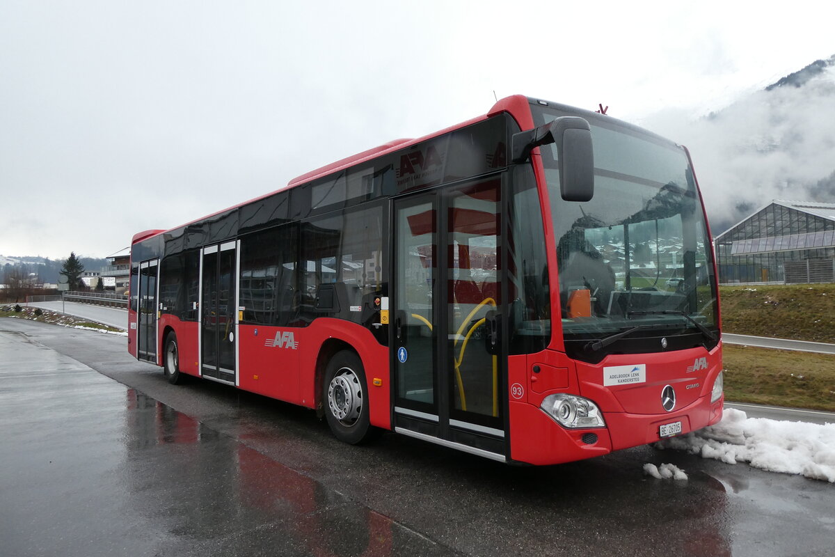 (282'564) - AFA Adelboen - Nr. 93/BE 26'705 - Mercedes am 24. November 2025 on Frutigen, Garage