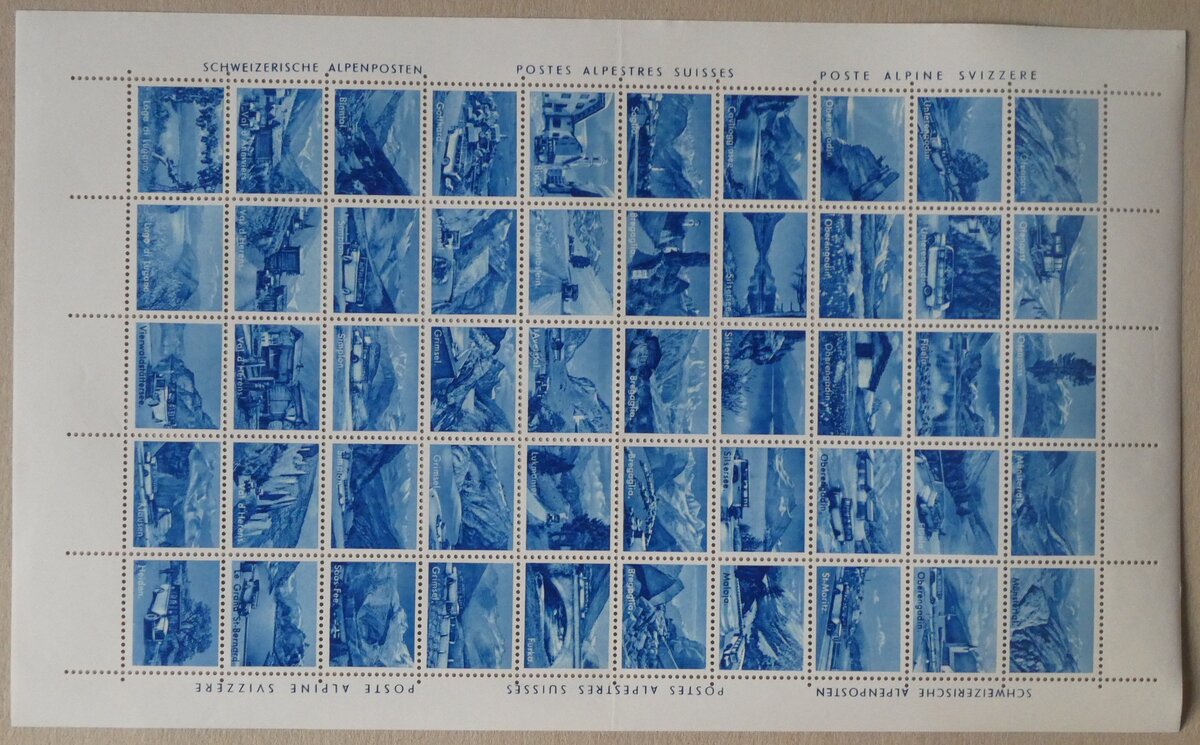 (282'688) - Bogen mit Werbemarken f�r die Schweizerischen Alpenposten am 2. Dezember 2025 in Thun 
