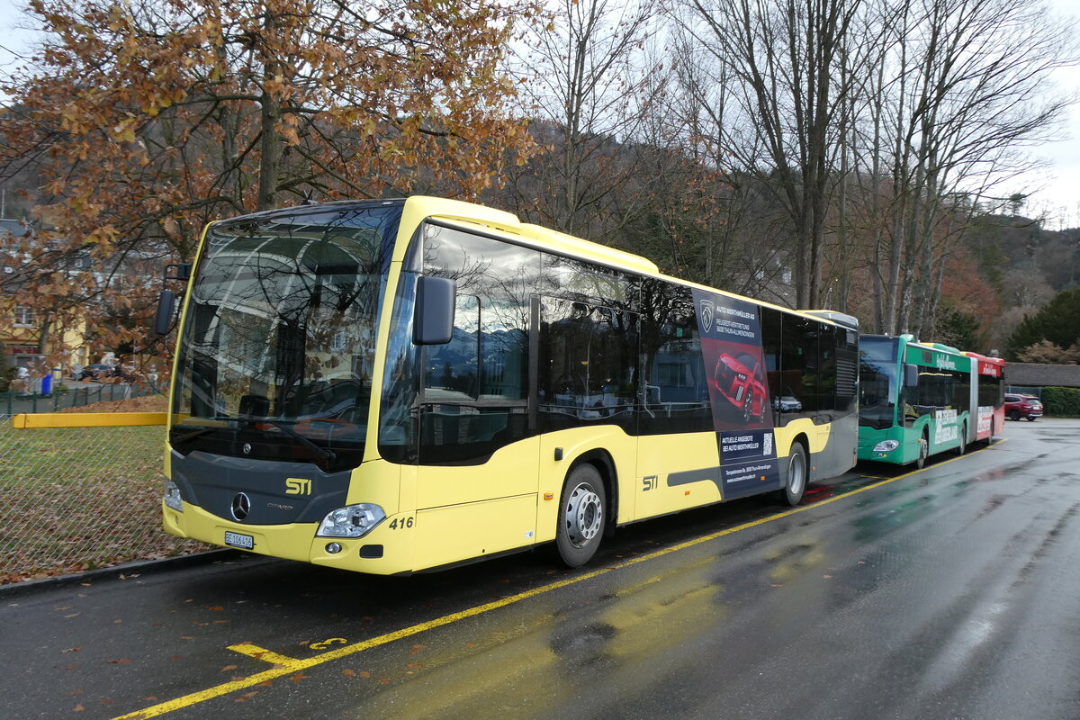 (282'915) - STI Thun - Nr. 416/BE 106'416 - Mercedes am 8. Dezember 2025 bei der Schiffl�ndte Thun