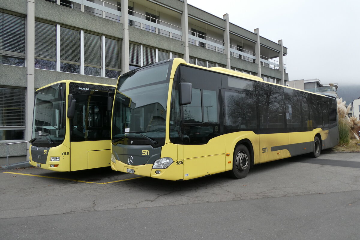 (283'533) - STI Thun - Nr. 185/BE 804'185 - Mercedes am 28. Dezember 2025 in Thun, Garage