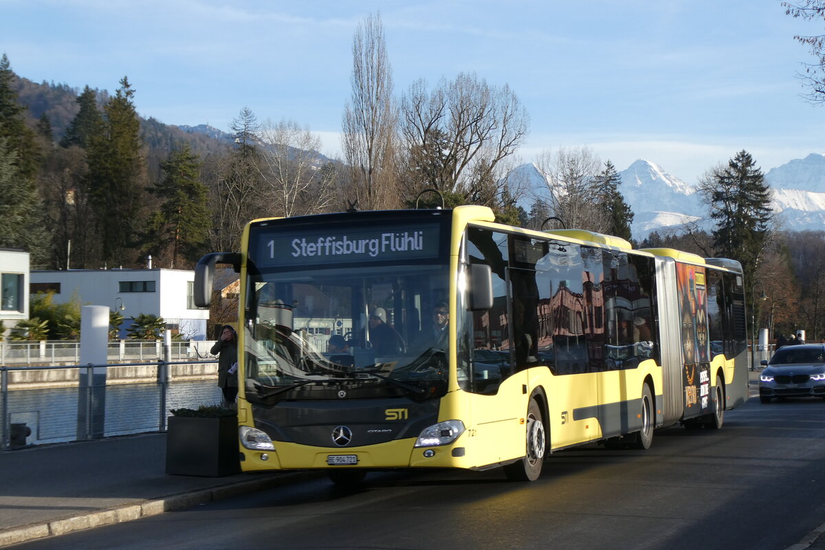 (283'629) - STI Thun - Nr. 721/BE 904'721 - Mercedes am 1. Januar 2026 beim Bahnhof Thun