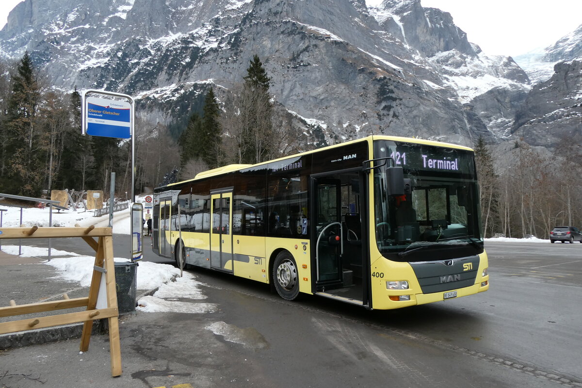 (283'658) - STI Thun - Nr. 400/BE 849'400 - MAN am 2. Januar 2026 in Grindelwald, Oberer Gletscher