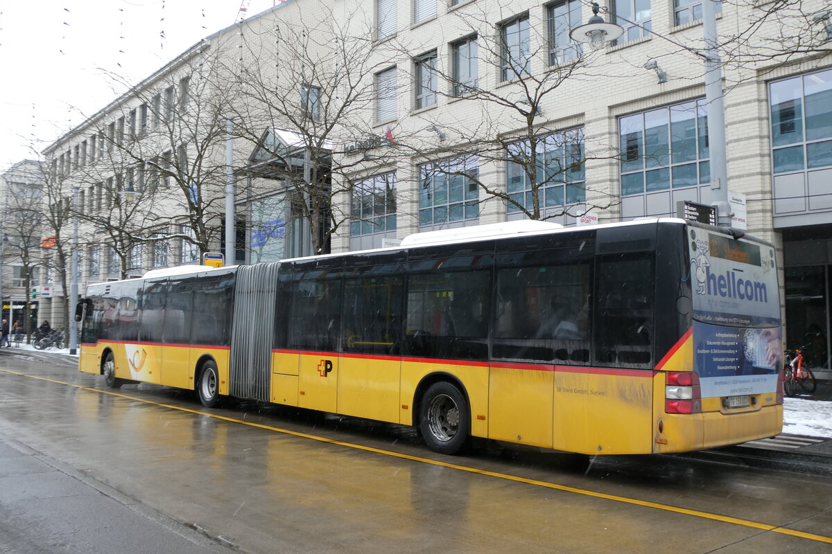 (283'758) - PostAuto Ostschweiz - Nr. 47/TG 158'002/PID 10'728 - MAN (ex SB Trans, Sursee Nr. 47) am 8. Januar 2026 beim Bahnhof Frauenfeld
