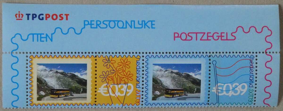 (283'770) - Aus Holland: Zwei Briefmarken - � 39 Eurocent - mit Neoplan Doppelst�cker am 9. Januar 2026 in Thun