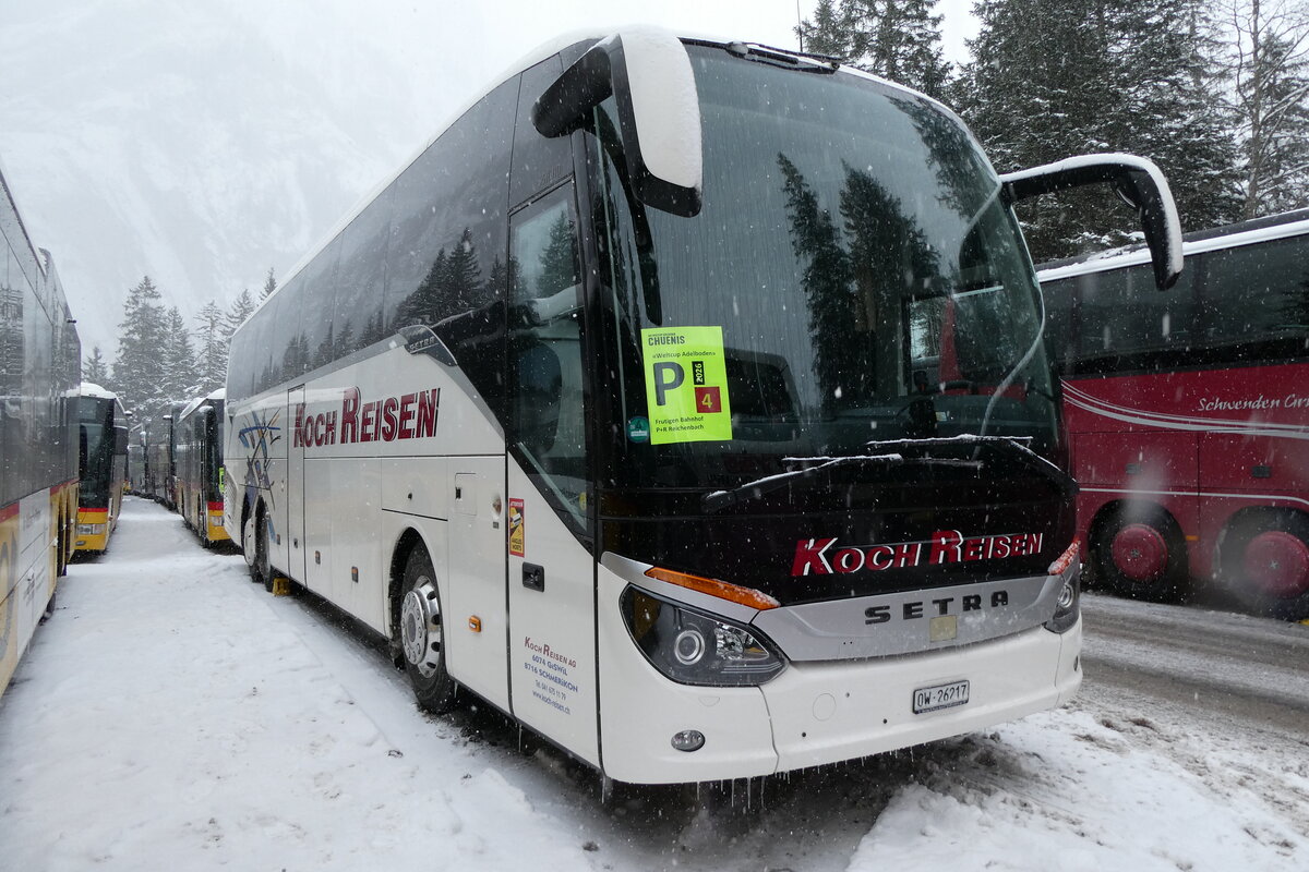 (283'920 - Kpch, Giswil - OW 26'217 - Setra am 10. Januar 2026 in Adelboden, Unter dem Birg