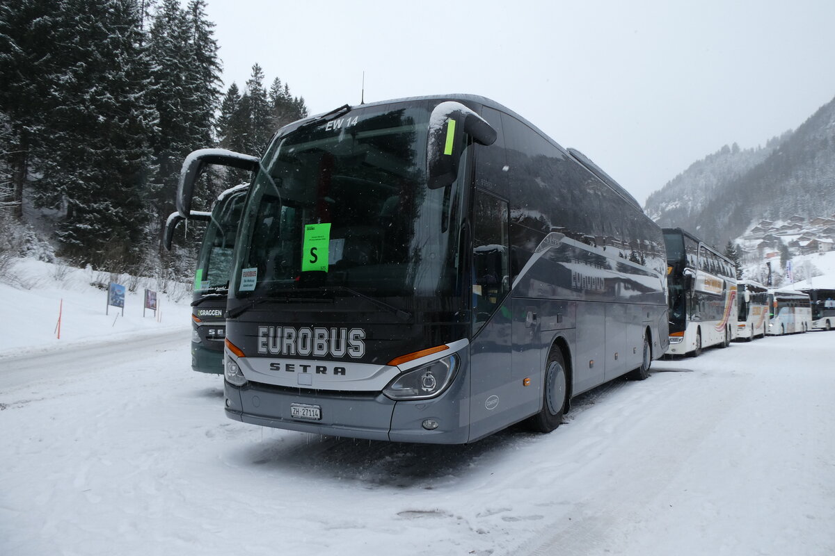 (283'996) - Welti-Furrer, Bassersdorf - Nr. 14/ZH 27'114 - Setra am 10. Januar 2026 in Adelboden, ASB