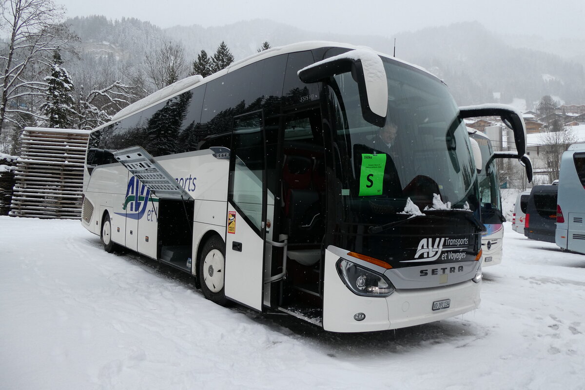 (284'077) - AVJ Les Bioux - VD 391'134 - Setra am 10. Januar 2026 in Adelboden, ASB