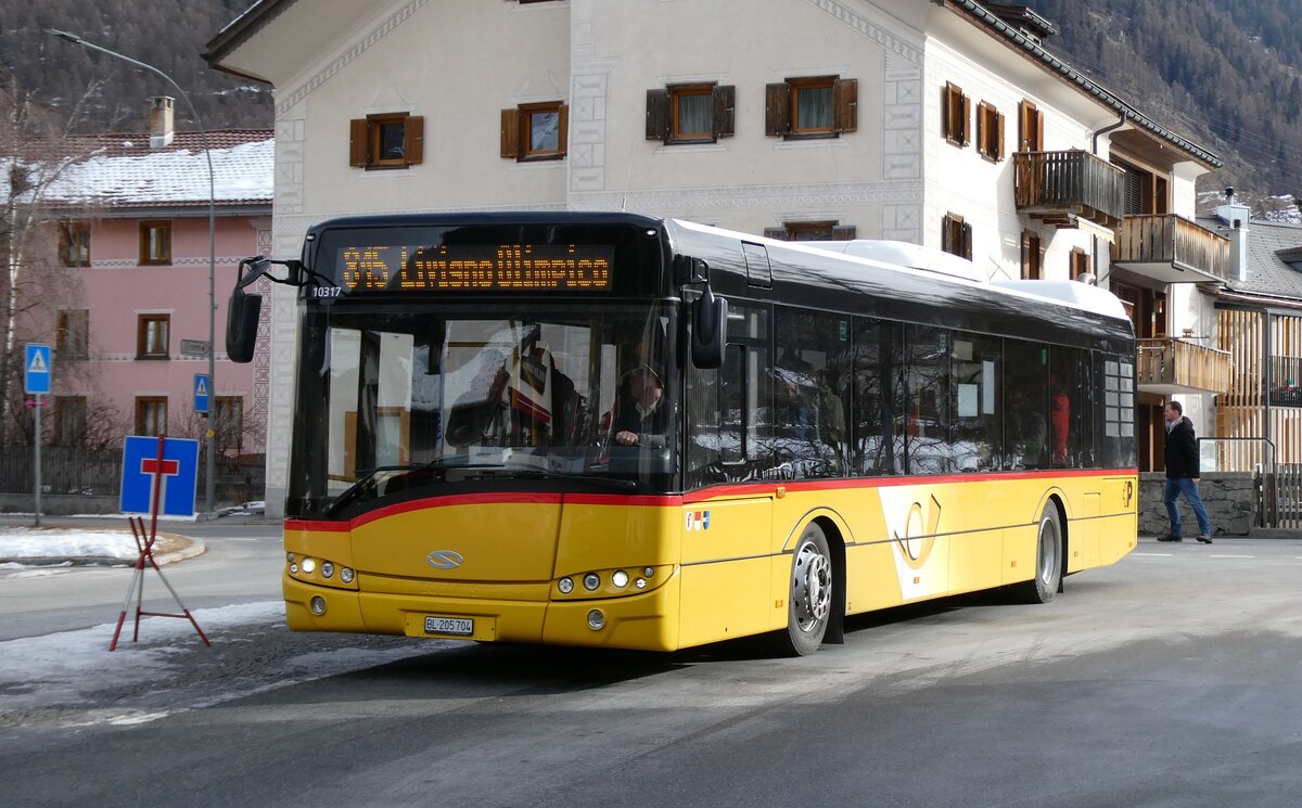 (284'781) - PostAuto Nordschweiz - BL 205'704/PID 10'317 - Solaris am 10. Februar 2026 in Zernez, Post