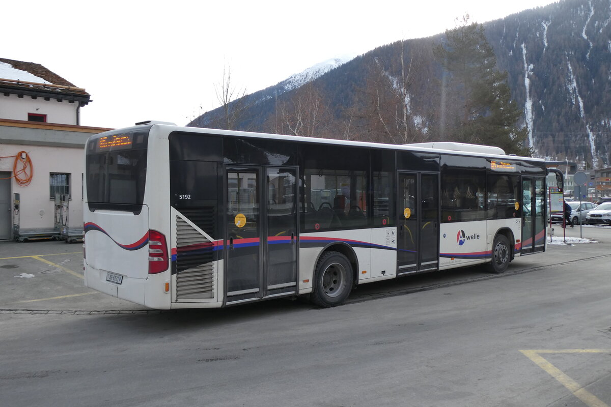 (284'788) - Inderm�hle, Rekingen - Nr. 122/AG 6721/PID 5192 - Mercedes am 10. Februar 2026 beim Bahnhof Zernez