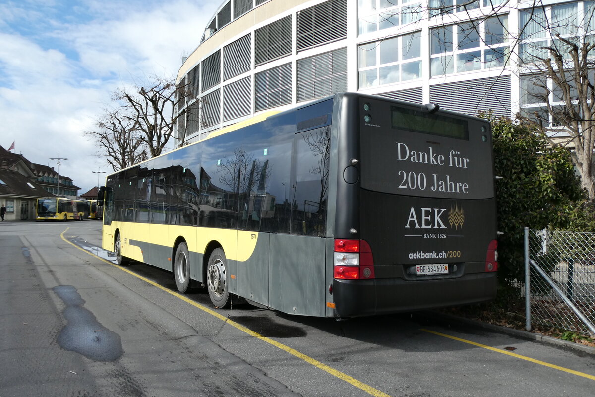(284'924) - STI Thun - Nr. 603/634'603 - MAN am 16. Februar 2026 bei der Schiffl�ndte Thun